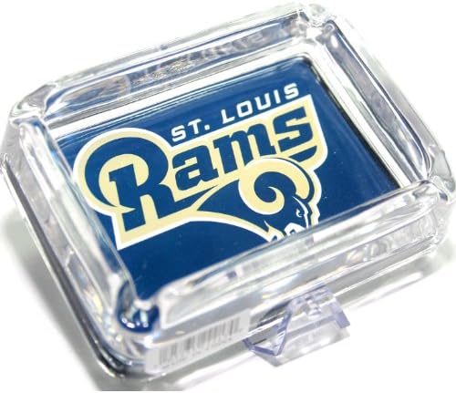 St. Louis Rams S3 Glass Ashtray - Black Bottom -