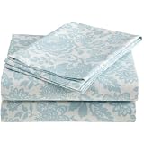 Laura Ashley Prescot 100-Percent Cotton Sheet Set, King