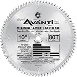Freud TK806L Avanti 10-Inch 80 Tooth TCG Thin Kerf Melamine and Laminate Cutting Saw Blade with 5/8-Inch Arbor