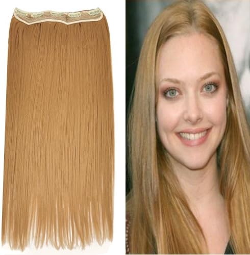 Generic 23" Straight Full Head Clip In Hair Extensions Color Blonde