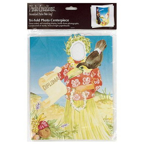 24 Grad Luau Tri Fold Photo Centerpieces