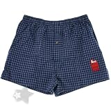 Snoopy Blue Check Boxer Shorts for Men
