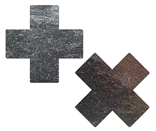 Plus: Liquid Silver Cross Nipple Pasties by Tease o/s