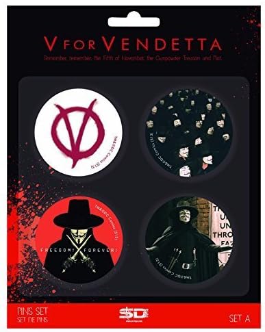 V For Vendetta Pin Badges Set A by Otherland