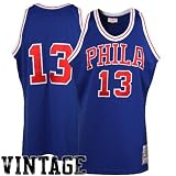 Mitchell & Ness Wilt Chamberlain Philadelphia 76ers 1966 Authentic Throwback Jersey - Royal Blue (48)