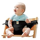 Sefuu 赤ちゃん両用式ベルト　食事補助ベルト　ベビーチェアベルト　日本素材 (ブラック)