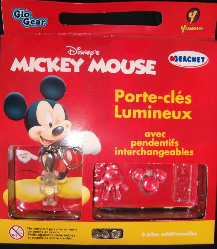 Mickey Mouse Glo Gear Keyring (FRENCH PRODUCT)