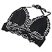 Sannysis Unpadded Bralette Bralet Bra Bustier Crop Tops Tank (M, Black)
