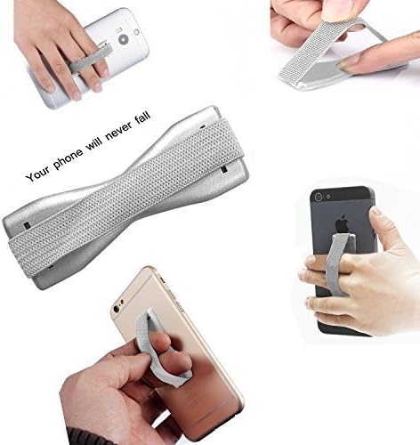 ONX3 (Silver) LG V20 Universal Anti-Slip Elastic Finger Mobile Phone Grip Holder With Strong Adhesive