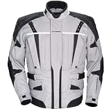Tourmaster Transition Series 2 Silver Motorcycle Jacket - Size : Medium
