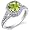 Majestic Sensation 1.25 Carats Peridot Ring in Sterling Silver Rhodium Finish Size 5