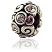 'Clear Gem-Set' Slide-on. Slide-off Charm or Bead - Pandora Charm Bracelet Compatible