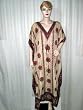 FREE SHIP Traditional Indian Print Pink Black Satin Caftan Patio Resort Wear Xxl