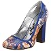 Naughty Monkey Women's Sequin Bouquet Pump,Blue,6 M US