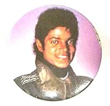 Michael Jackson~ Vintage Original 1980's Button!!~ Rare LARGE Button!!~ Approx 2.25"