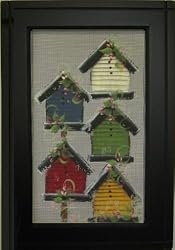 Large Painted Screen - Birdhouse