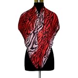Colorful Zebra Look Handmade Semi Silk Square Scarf Women Neck Wrap (Free Shipping) scrf0019r