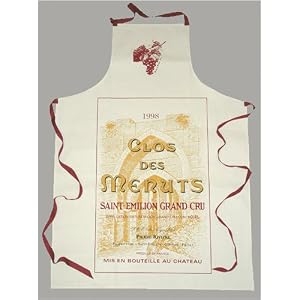 Clos des Menuts, Saint Emilion Grand Cru Wine label canvas Sommelier Wine Steward Apron French