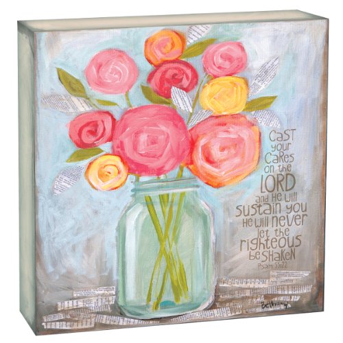 Petals of Praise Rose Canvas Wall Plaque
