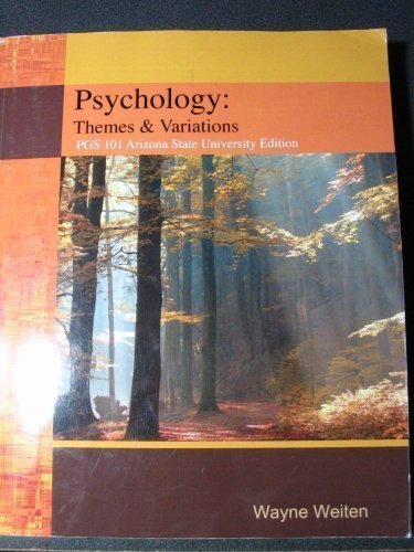 Psychology : Themes and Variations, Briefer Study Guide 7TH EDITION by Wayne Weiten (2008-05-03)