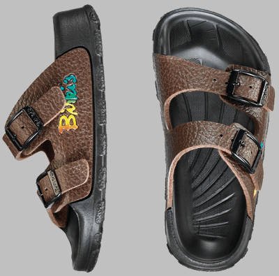 BIRKIS Haiti Synthetic-Sandals Birko-Flor, Basic Brown, Size 38 EU with a regular insole