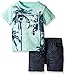 Calvin Klein Baby-Boys Jersey Tee and Rip-Stop Canvas Shorts, Multi, 24 Months