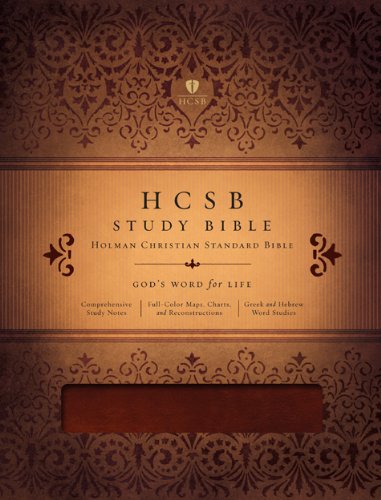 HCSB Study Bible, Mahogany LeatherTouch