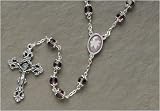 Pack Of 2 Purple Easter Rosaries With Glass Beads & Lily 20