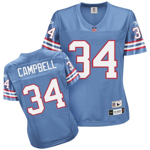 Reebok Houston Oilers Earl Campbell Women's Throwback Premier Jersey Medium