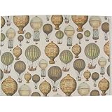 Hot Air Balloons Montgolfieres Vintage Gift Wrap Decoupage Poster 20 by 28 inches