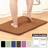 Memory Foam Bathrug - Chocolate (Brown) Bath Mat and Shower Rug Large 20" x 32" Inches, Non Slip Latex Free Plush Microfiber. Comfortable, Beautiful and Maximum Absorbency.
