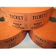 3 Rolls Orange 50-50 Raffle Tickets