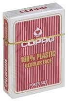 ASS Altenburger Spielkarten 40043 Plastic Poker (rot), 63x88mm, 2 Pips