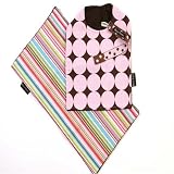 Bella Tunno - Pink Groovy Dots with Pink Muli Stripes Bib Bundle (3-piece set)