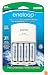 eneloop NEW 2000mAh Typical, 1900mAh Minimum, 1500 cycle, 4 Pack AA, Ni-MH Pre-Charged Rechargeable Batteries with 4 Position Charger