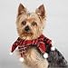 Aria Christmas Holiday Red Tartan Plaid Pom Pom Neck Scrunchy Dog Collar Necklace 13