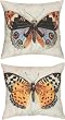 Monarch Butterfly Indoor/Outdoor Weather Resistant Fabric Pillows (Set of two 18 inch)