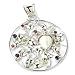  : STERLING SILVER MULTI GEM GODDESS PENDANT