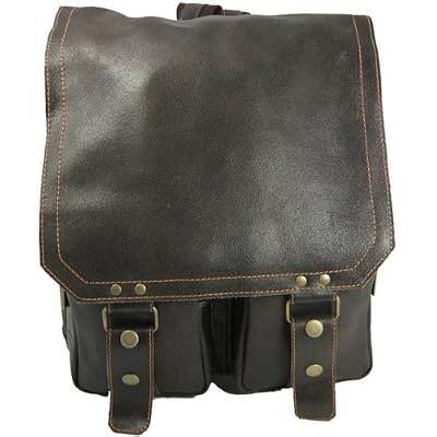 David King & Co Distressed Leather Laptop Backpack
