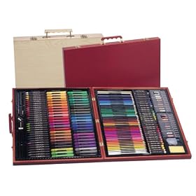 Logitoys - AP-185RWBCR - Jeu Educatif - Mallette Dessin Bois - 185 Pi�ces