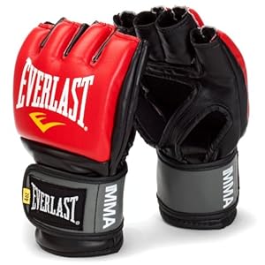 Everlast MMA - Guantes de boxeo/ lucha para hombre (talla: S/M, color rojo)