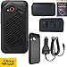 Otterbox Commuter Case for HTC Incredible 4G LTE Black, Leather Horizontal Case that fits your phone with the Otterbox on it, Heavy Duty Car Charger & Anti Radiation Shield