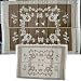 Patio Mats 013 9' x 12' Beige Floral Pattern Reversible Patio Mat