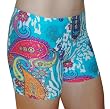 Tuga Juniors/Womens Spandex Shorts, 3 Inch Inseam, Paisley Zebra Print