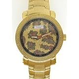 JoJino ByTechno Swiss Solid Gold Plated Stainless Steel Genuine Diamond Bling Watch by JoJino