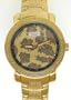 JoJino ByTechno Swiss Solid Gold Plated Stainless Steel Genuine Diamond Bling Watch