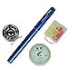 YOGAYET Mini Pocket Ice Fly Fishing Rod and Reel Combos Set Aluminum Alloy Pen Fishing Pole 38'' Sea Saltwater Freshwater Kit Blue