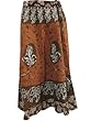 Wrap Skirt , Peasant Skirts , Brown Elephant Jaipuri Print Hippie Gypsy Skirts