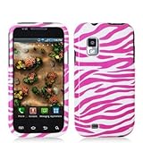 Pink / White Zebra Design Crystal Hard Skin Case Cover for Samsung Fascinat ....