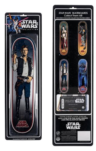 Star Wars Skateboard Deck Han Solo Collectible Blister Packaging Santa Cruz